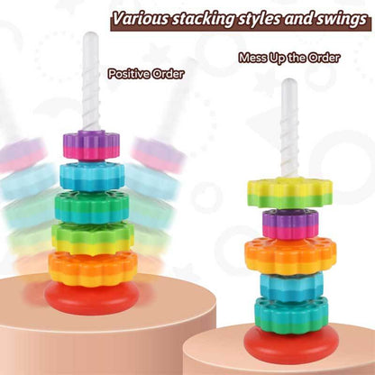 Spin & Stack Rainbow Tower