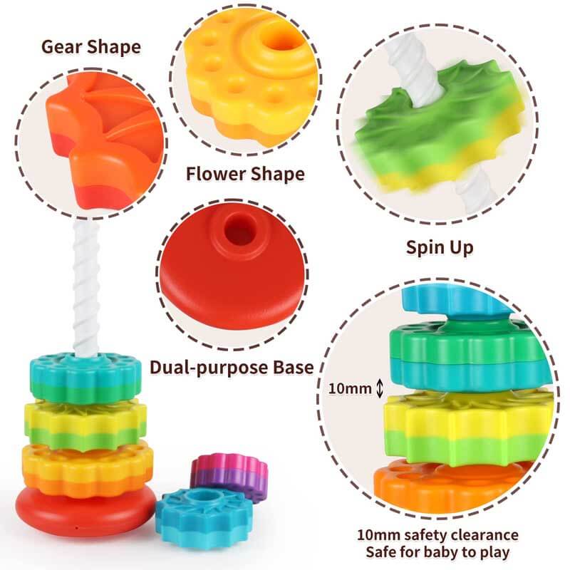 Spin & Stack Rainbow Tower