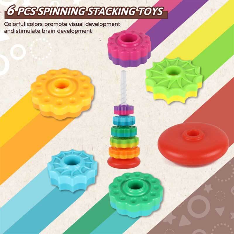 Spin & Stack Rainbow Tower