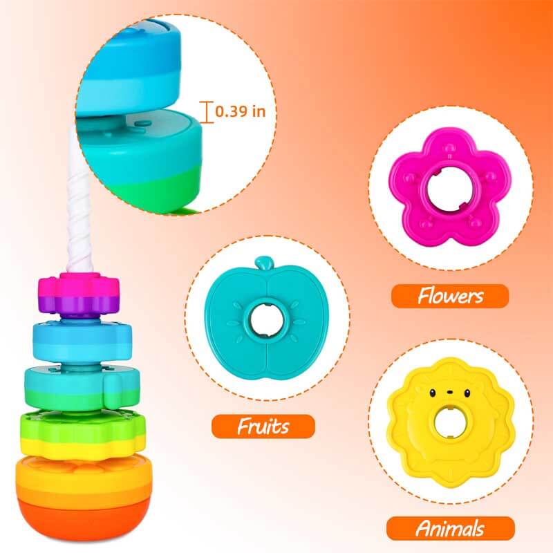 Spin & Stack Rainbow Tower