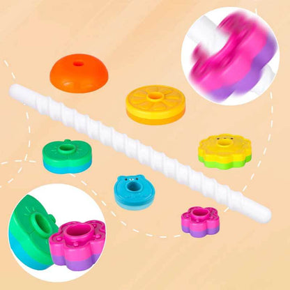 Spin & Stack Rainbow Tower