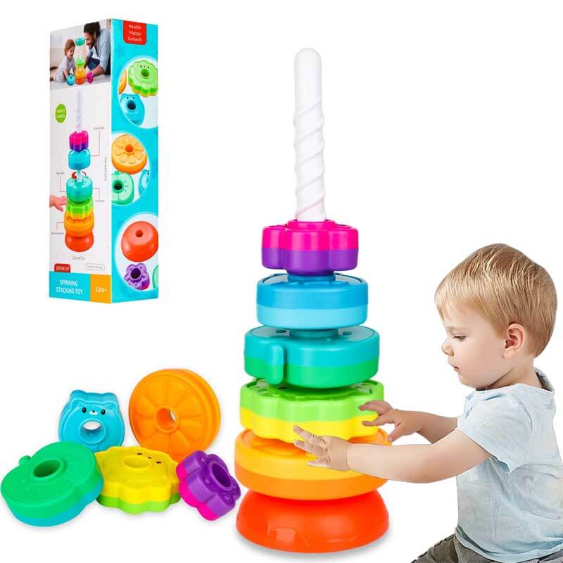 Spin & Stack Rainbow Tower