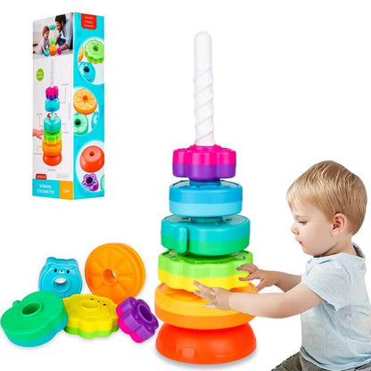 Spin & Stack Rainbow Tower