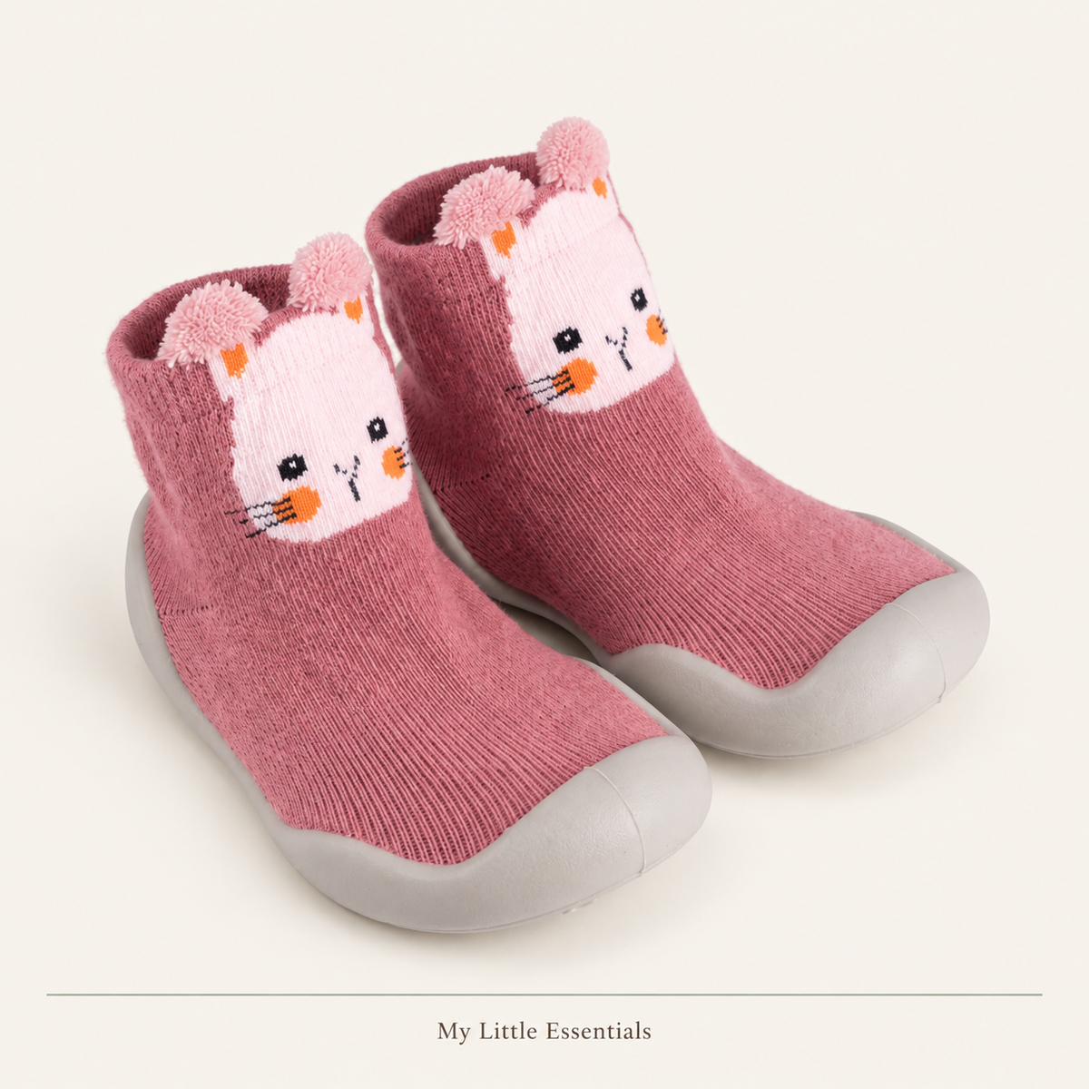 My Little Essentials Sock Shoes — Bunny pink