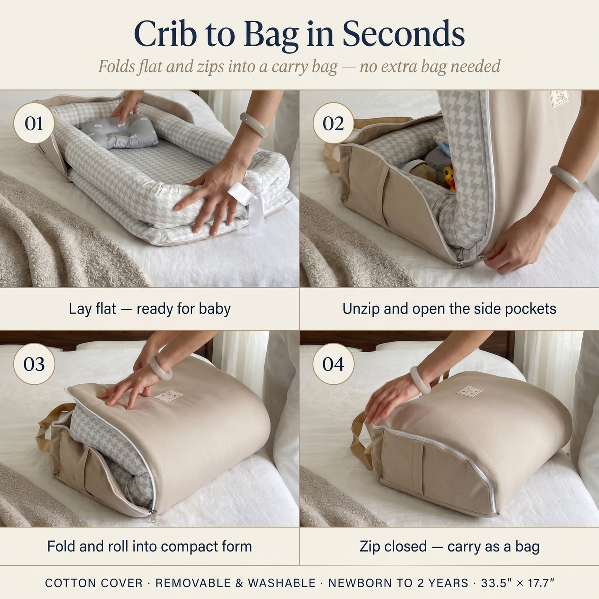 My Little Essentials™ Foldaway Baby Travel Mat & Bag