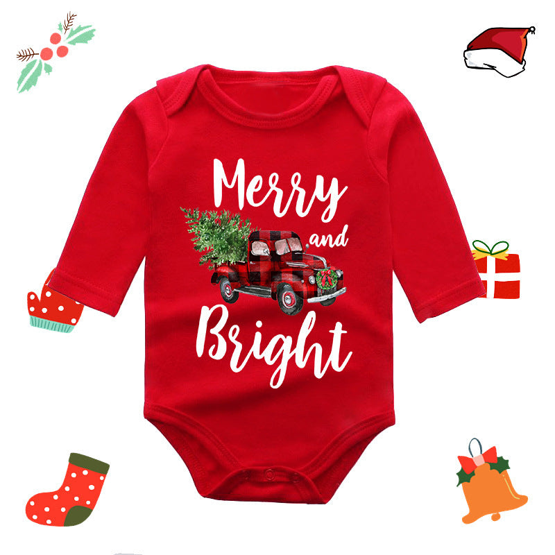 Christmas Red Newborn Baby Romper - Festive Long-Sleeve Onesie