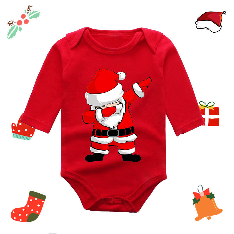 Christmas Red Newborn Baby Romper - Festive Long-Sleeve Onesie