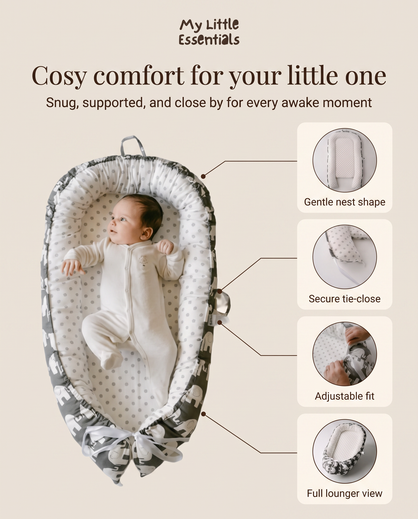 My Little Essentials™ CozyNest Lounger
