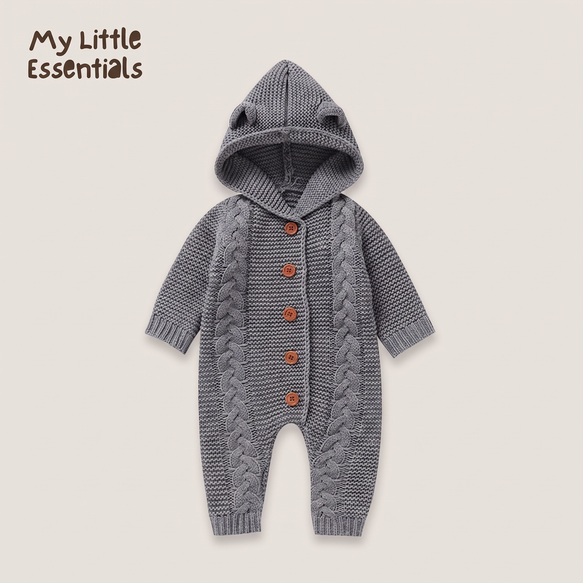 My Little Essentials™ Hooded Knitted Jumpsuit