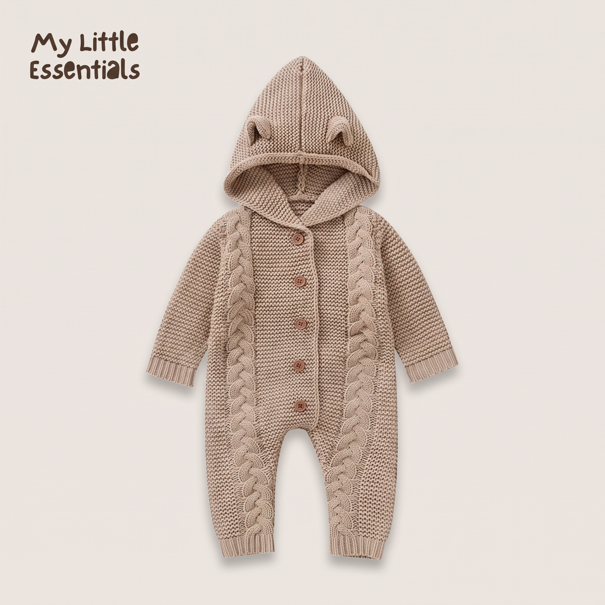 My Little Essentials™ Hooded Knitted Jumpsuit