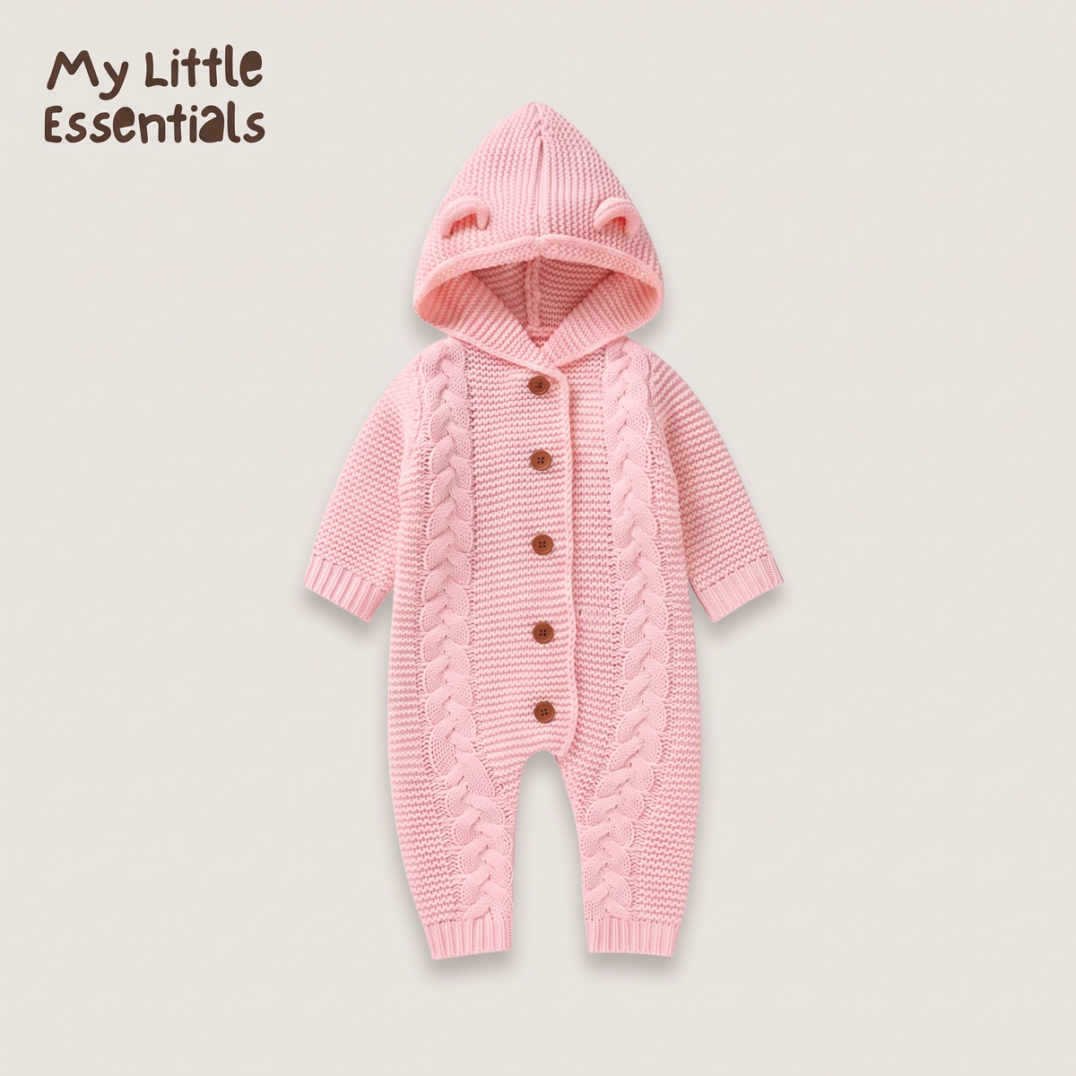 My Little Essentials™ Hooded Knitted Jumpsuit
