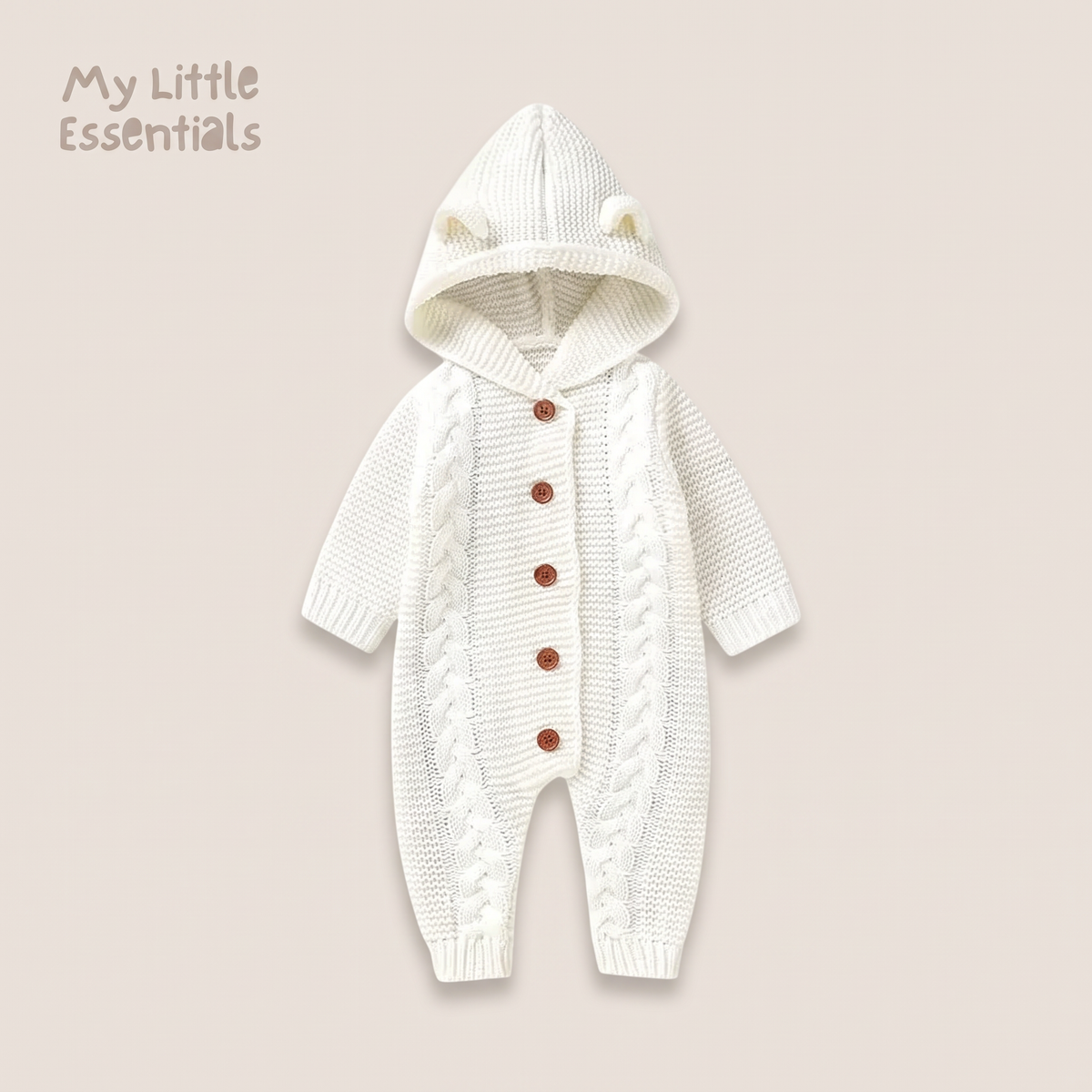 My Little Essentials™ Hooded Knitted Jumpsuit