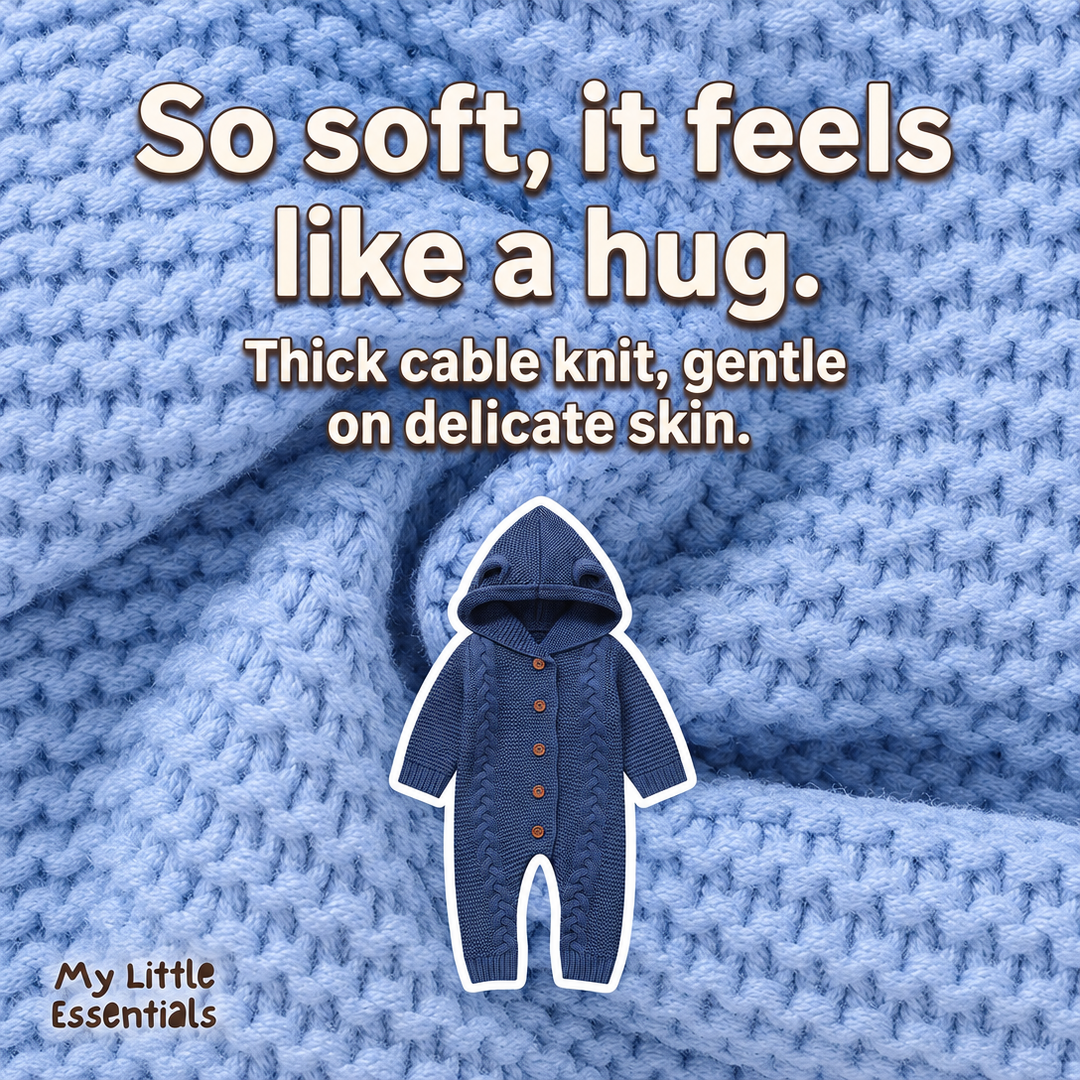 My Little Essentials Hooded Knitted Jumpsuit – softness hero