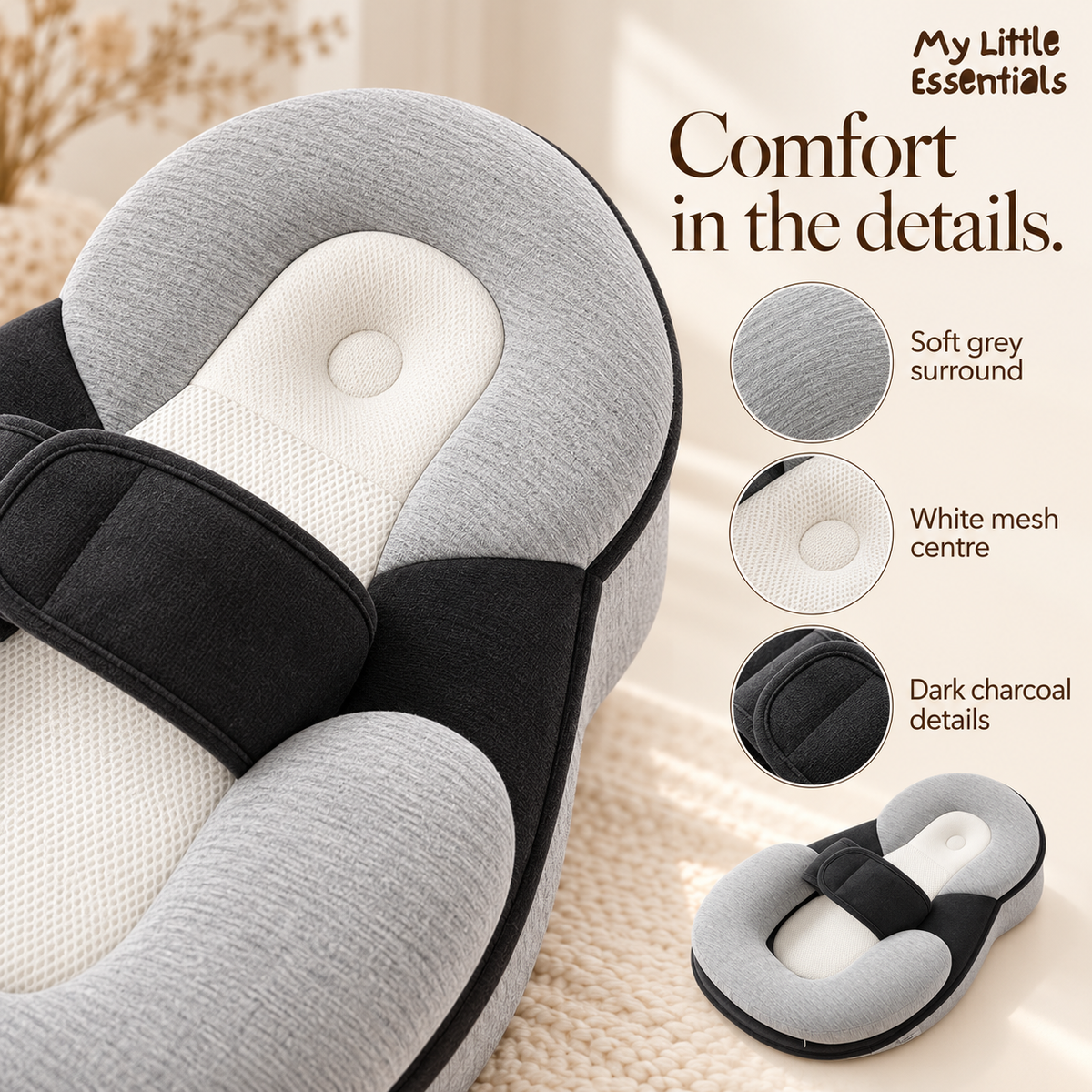 My Little Essentials DreamNest — fabric closeup