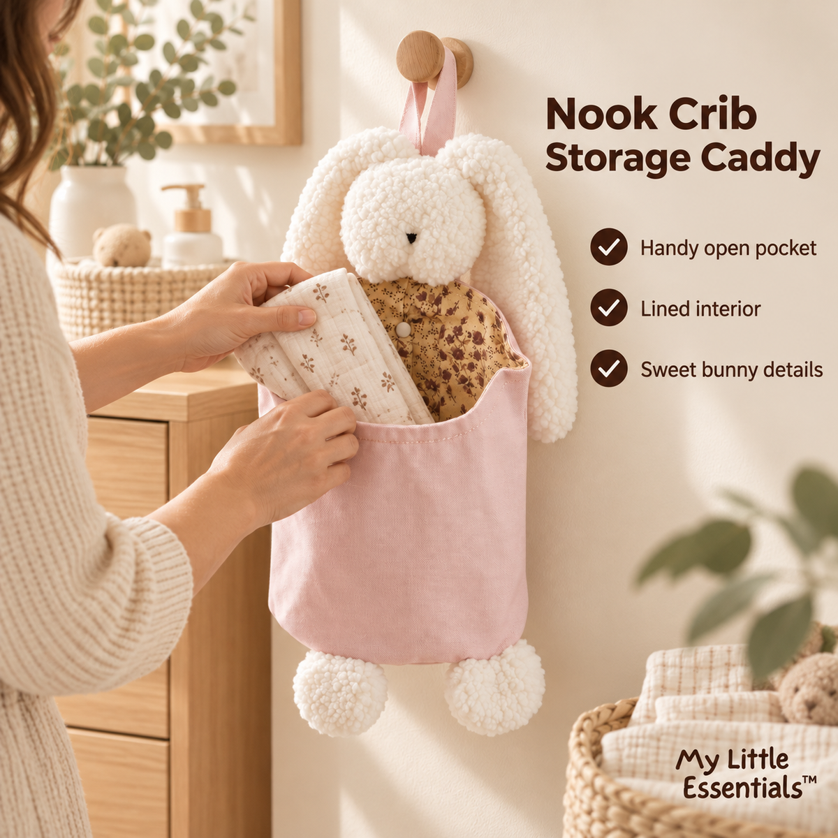 Nook Crib Storage Caddy — My Little Essentials benefits