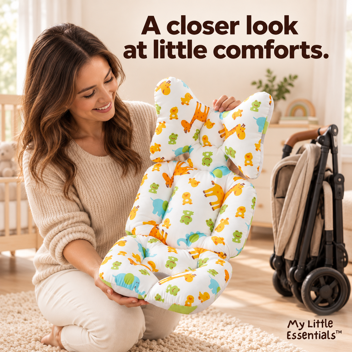Breathable Head Support Stroller Pad — My Little Essentials lifestyle hero