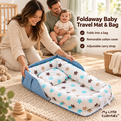 Foldaway Baby Travel Mat & Bag — My Little Essentials benefits