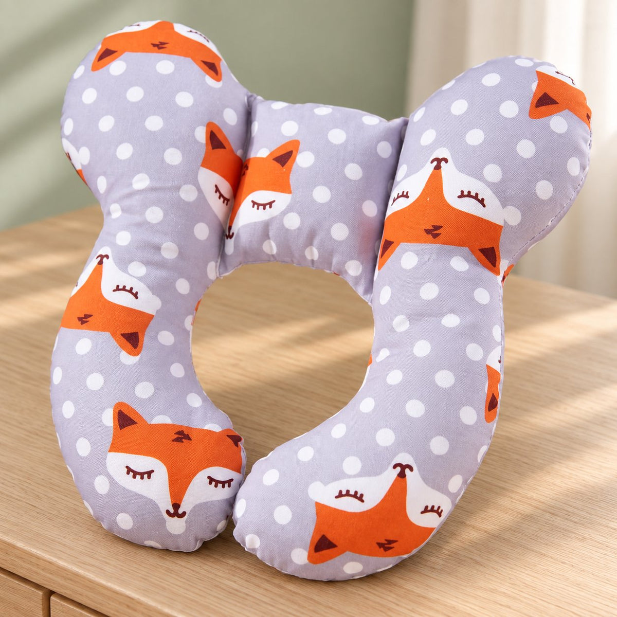 My Little Essentials™ Baby Travel Pillow — Fox, nursery lifestyle photograph